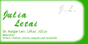 julia letai business card